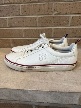 G/Fore mens 13 Snow White disruptor pebble leather sneaker shoes EUC